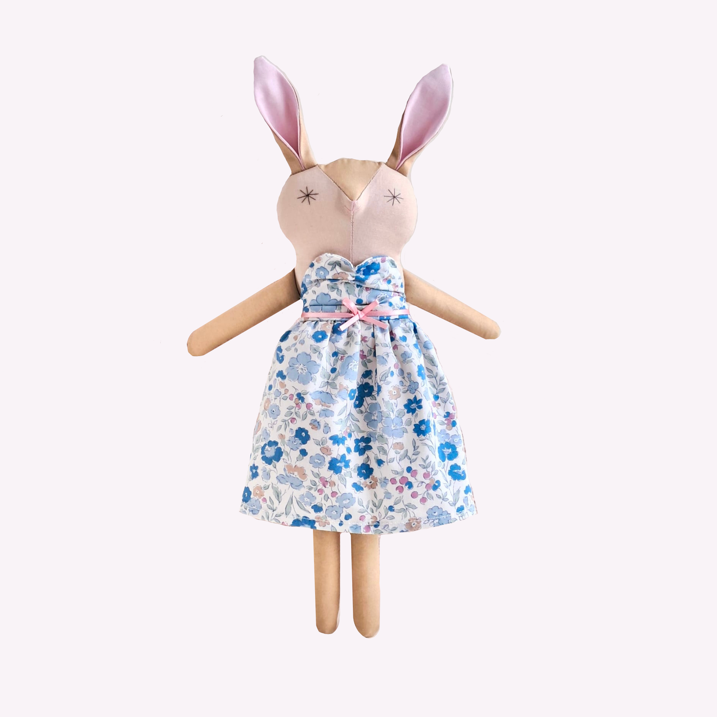 Handmade Little Bunny Doll | Blue Flower