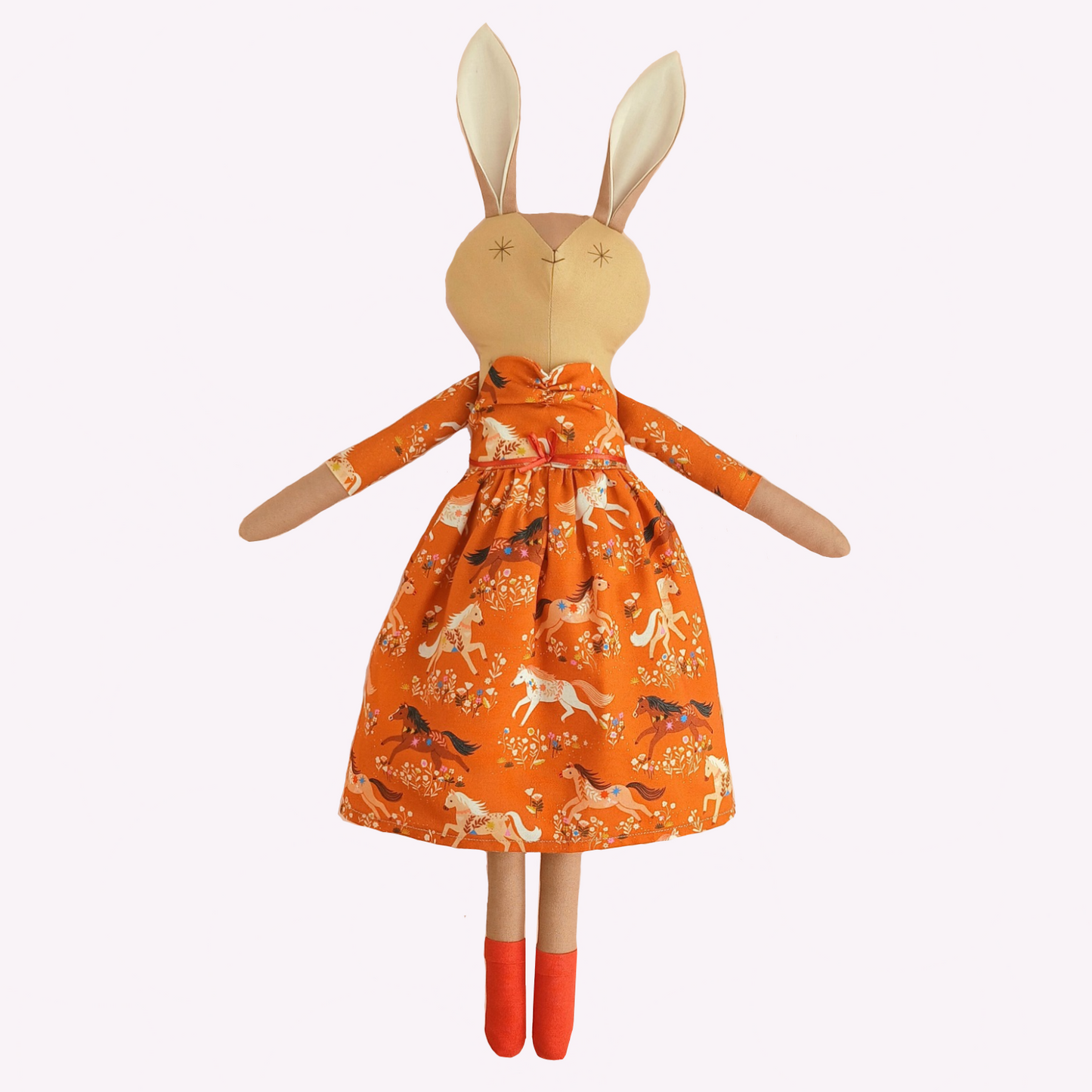 Handcrafted Bunny Doll | Horse Print