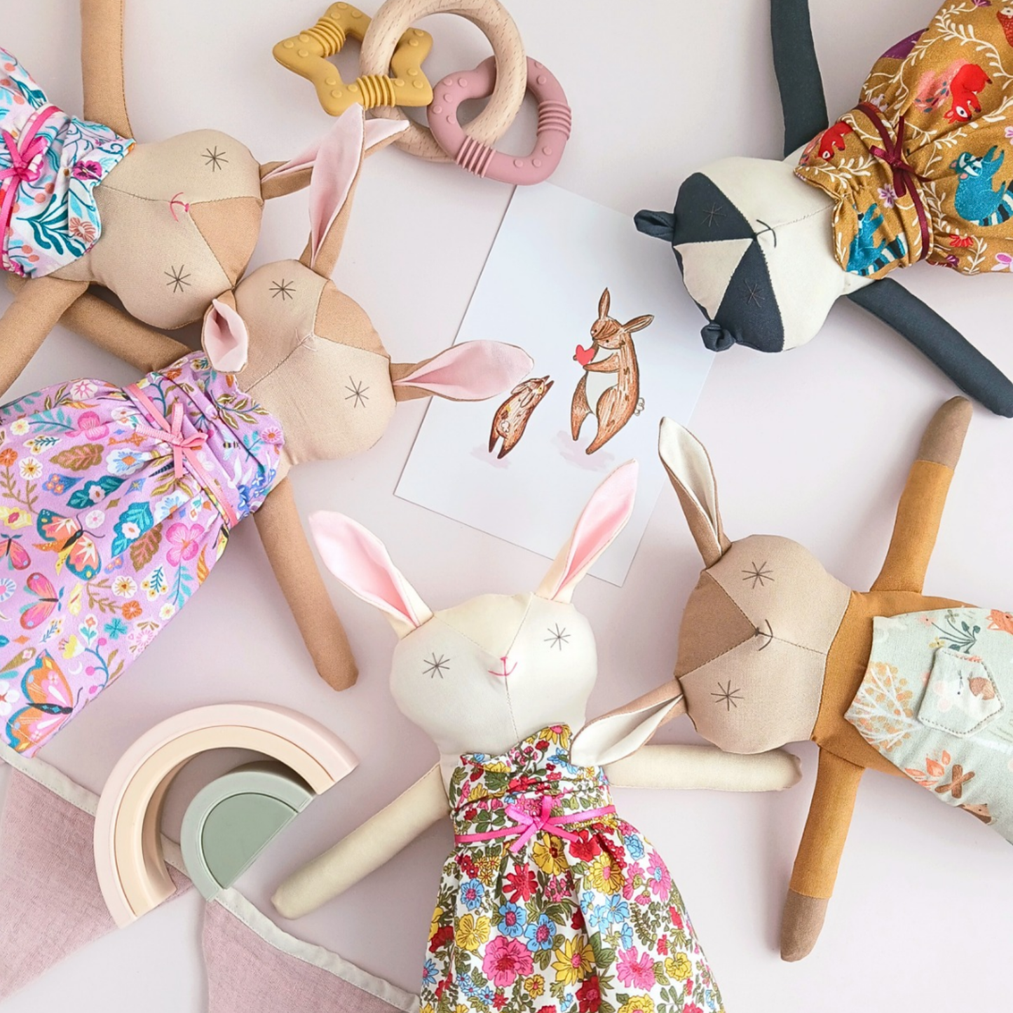 Lavender Bunny - Handmade Little Rabbit Doll