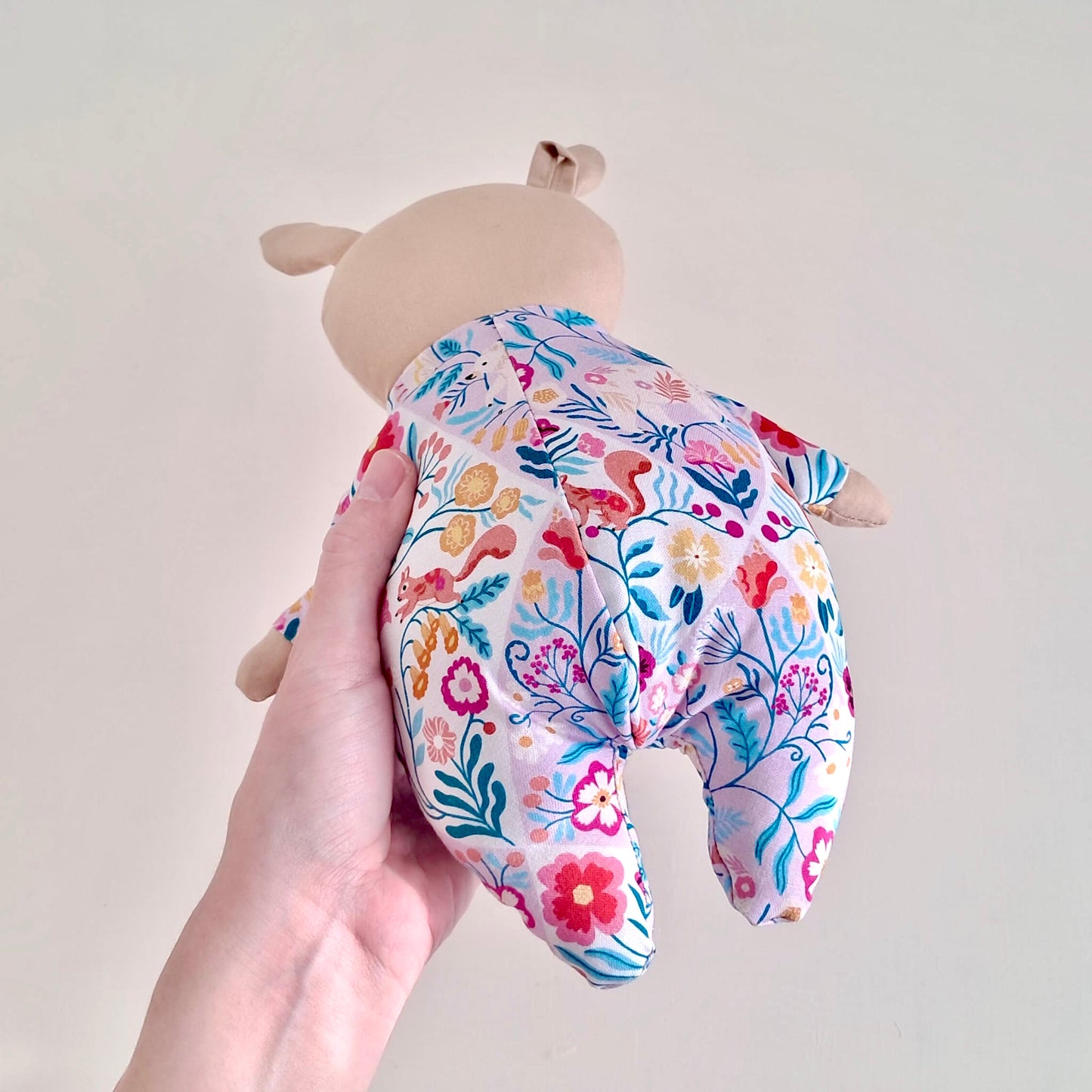 Handmade Cotton Rabbit Doll | Patchwork Flower Comfort Toy