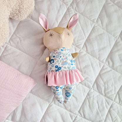 Ballet Bunny Doll Maevis in Tutu - With or Without Rattle