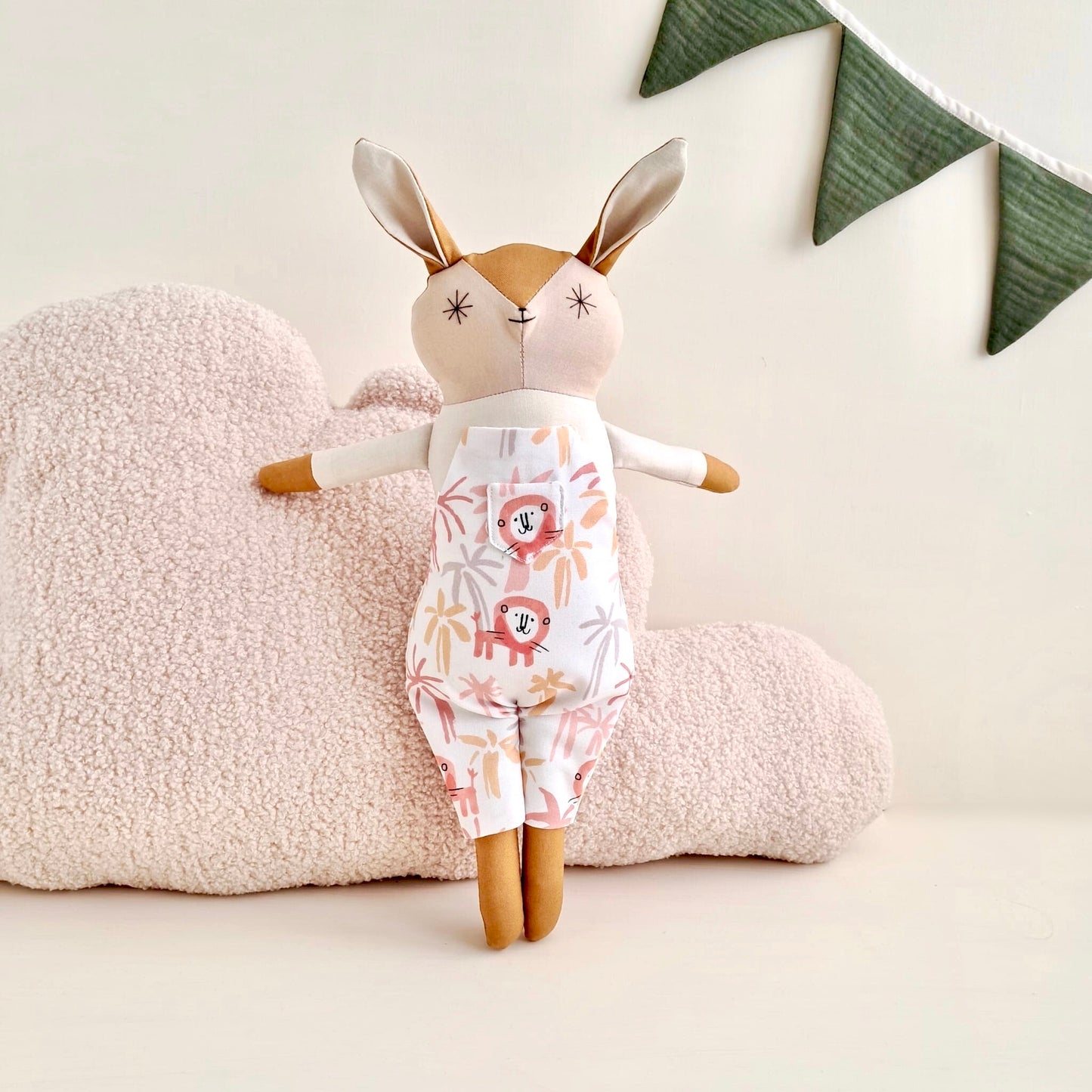 Little Bunny Doll Cooper in Dungarees