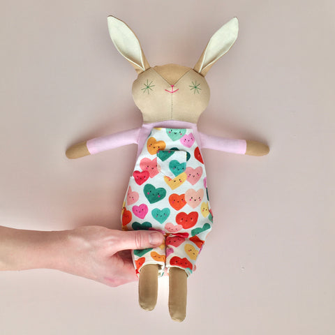 Little Bunny Doll in Dungarees ‘Love’
