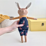 Tora Little Bunny in Dungarees