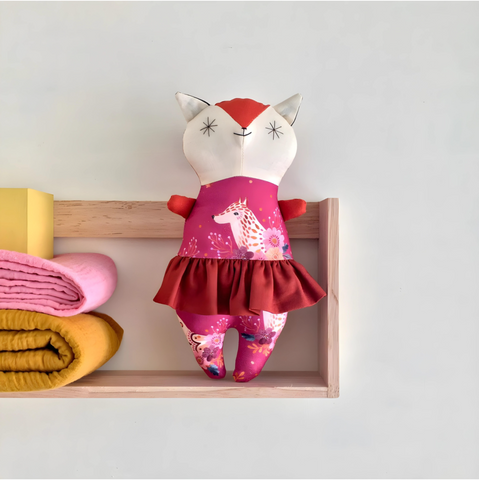 Maple Ballet Fox in Tutu with or without Rattle