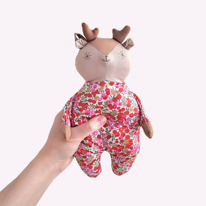 Handmade Cotton Reindeer Doll | Christmas Comfort Toy