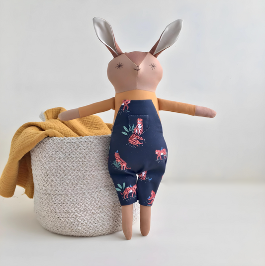 Little Bunny Tora in Dungarees