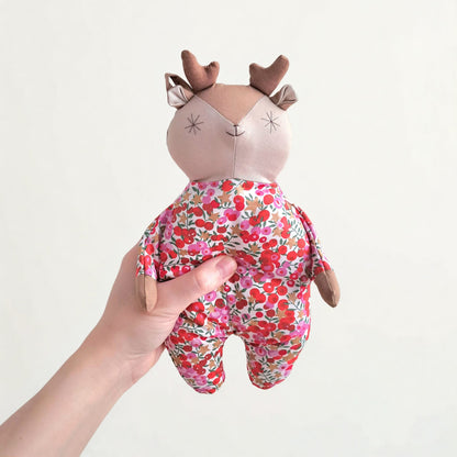 Handmade Cotton Reindeer Doll | Christmas Comfort Toy