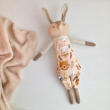 Bunny doll in dungarees ‘Heather’