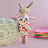 Little Bunny Doll in Dungarees ‘Love’