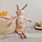 Heather Bunny doll in dungarees