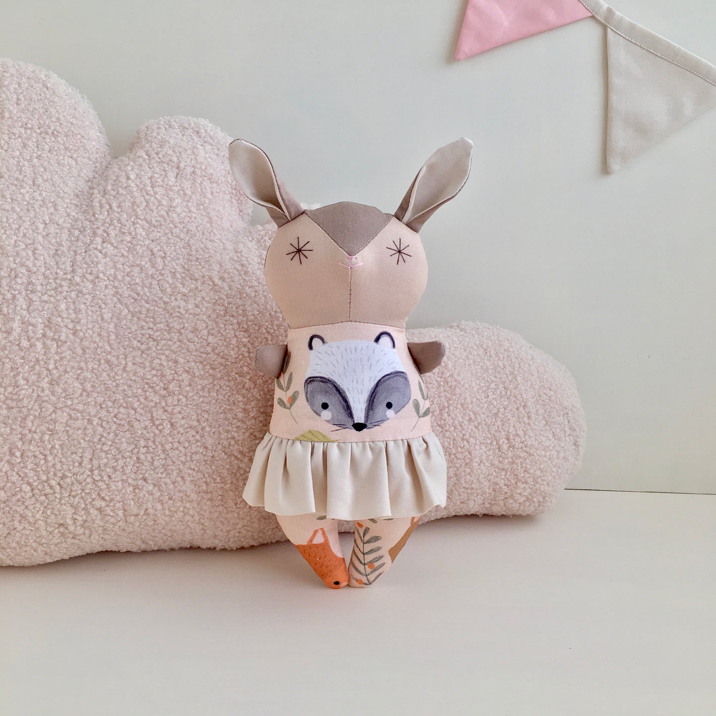 Heather Ballet Bunny in Tutu with or without rattle