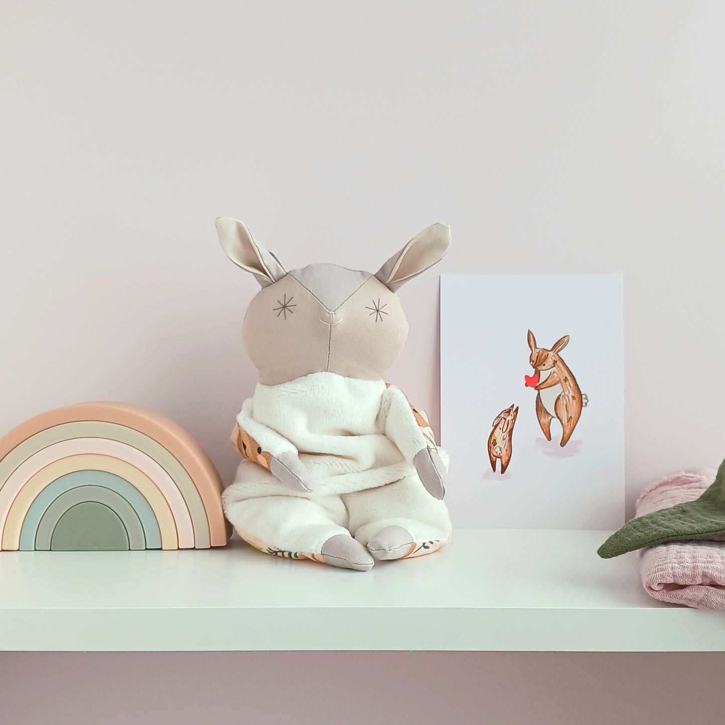 Handmade Comfort Doll - Sage Bunny Comforter