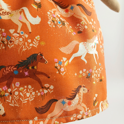 Handcrafted Bunny Doll | Horse Print