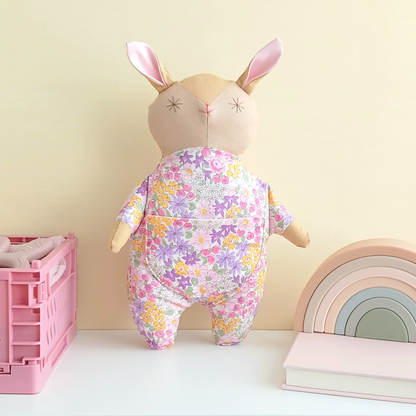 Handmade Easter Bunny Doll | Pink Pocket Bunny