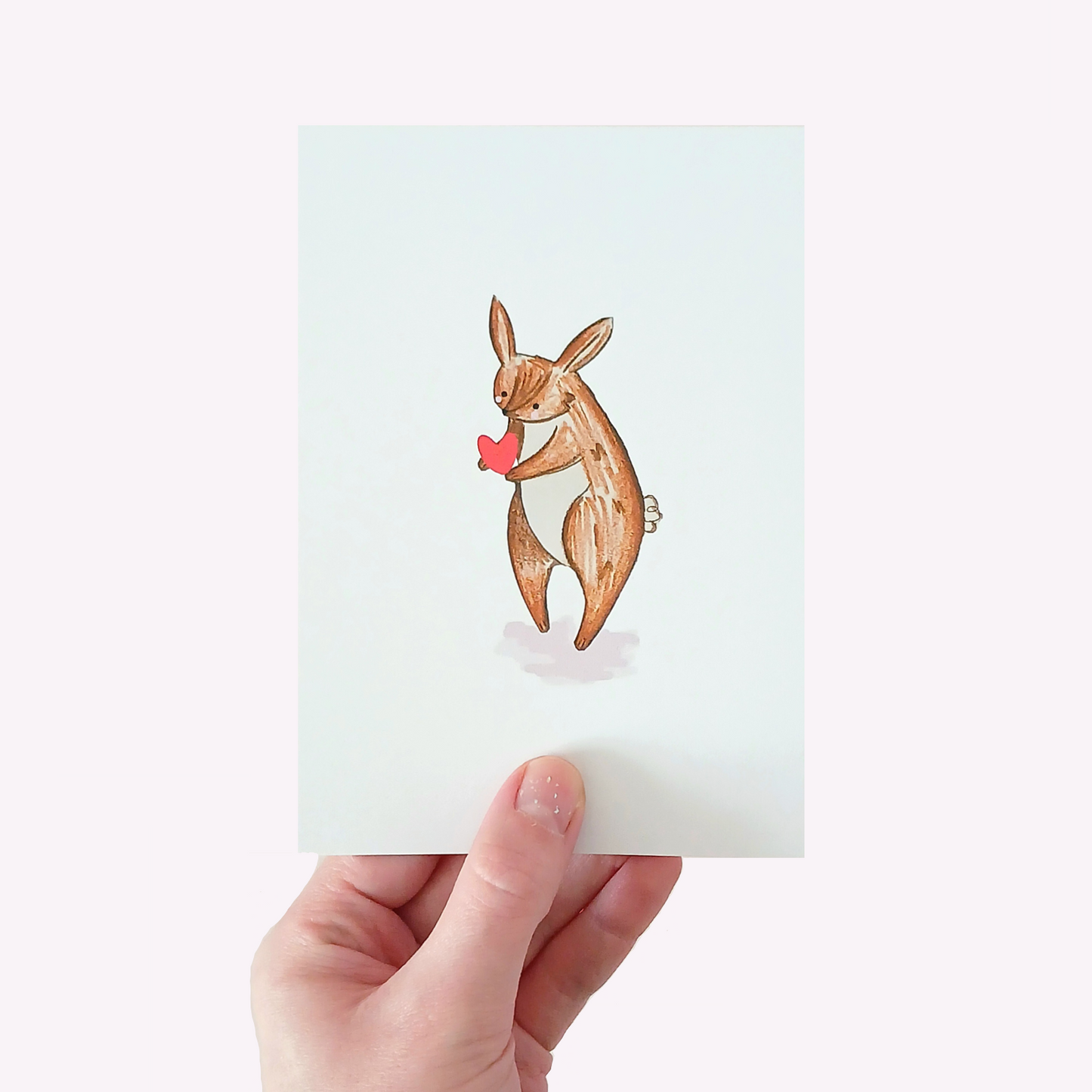 Little Love postcard | Bunny and Heart