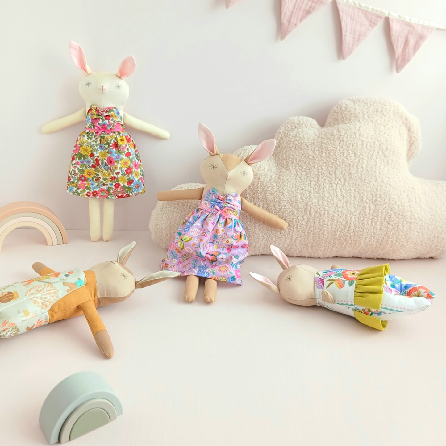 Lavender Bunny - Handmade Little Rabbit Doll