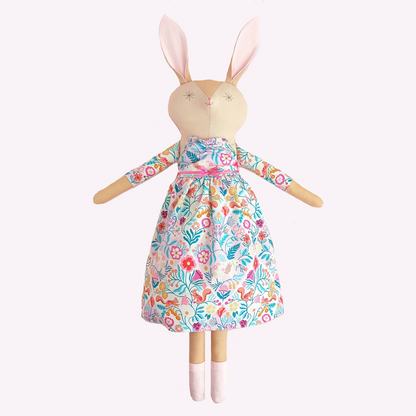 Handcrafted Bunny Doll | Patchwork Flower Print