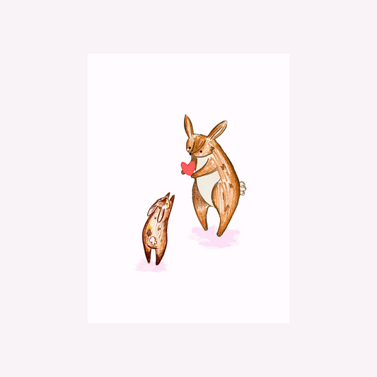 Little Love Postcard | Two Love Bunnies