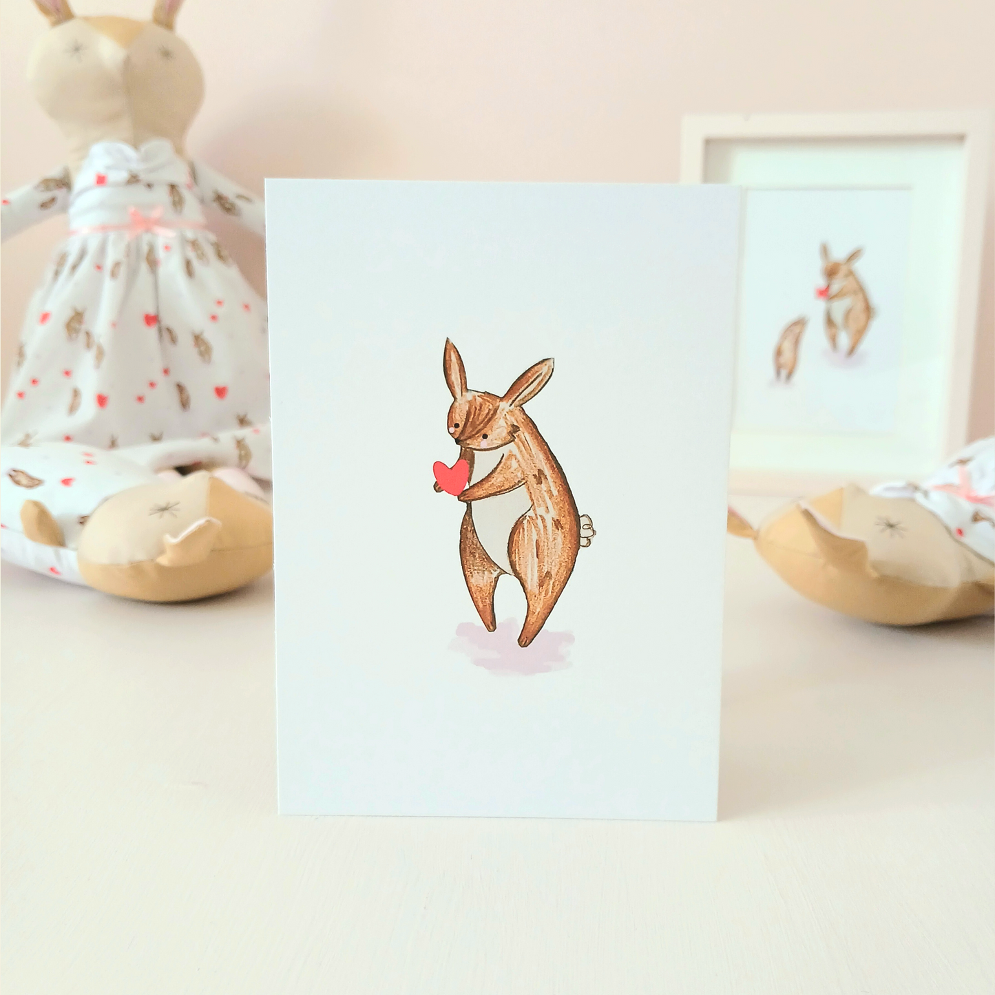 Little Love postcard | Bunny and Heart