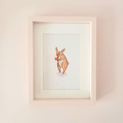 Little Love postcard | Bunny and Heart